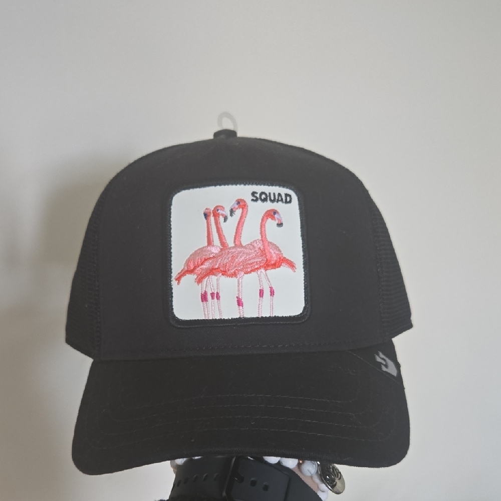 Goorin Bros Black Trucker Hat with Animal Patch